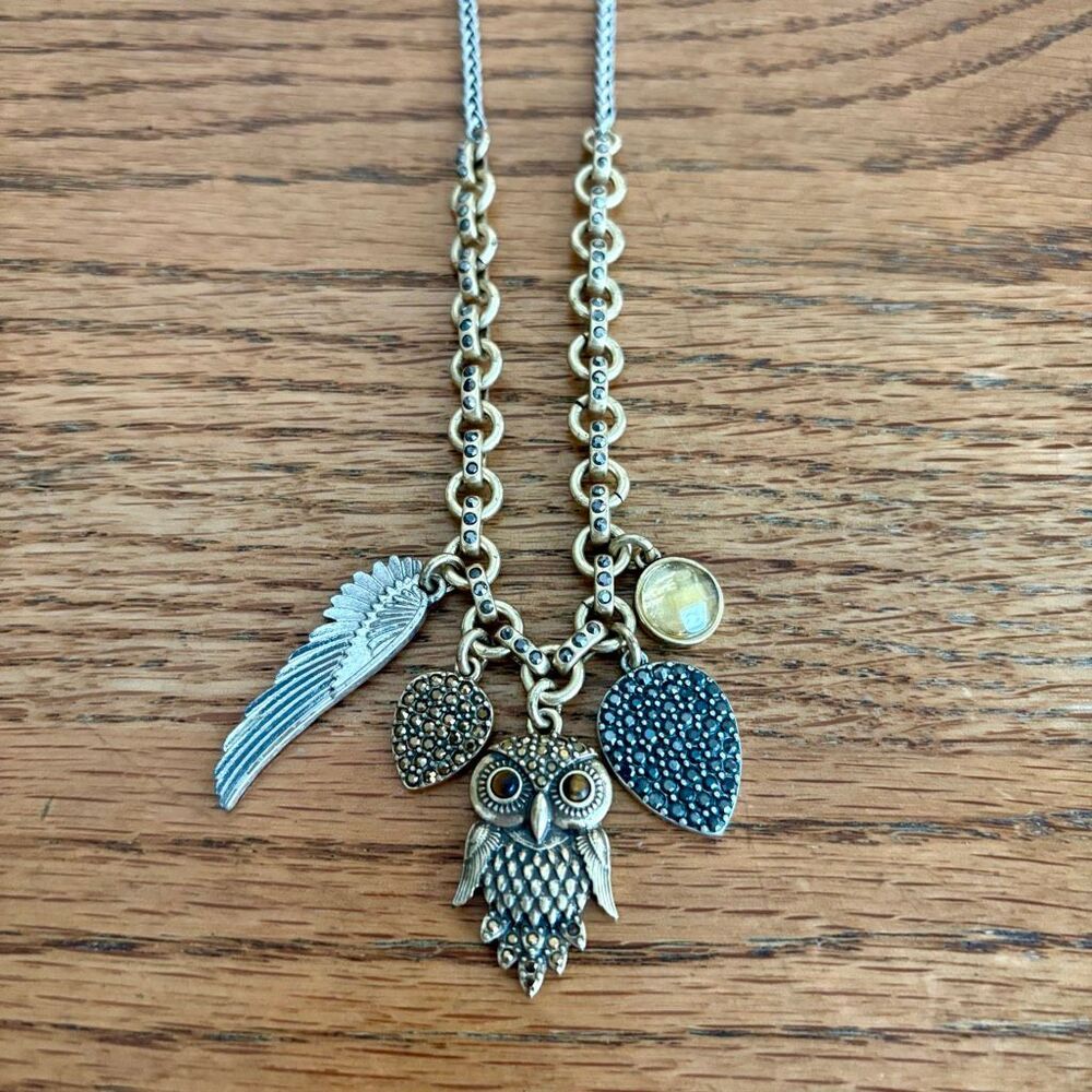Lucky Brand | Owl Charm Necklace | 28”‘Adjustable